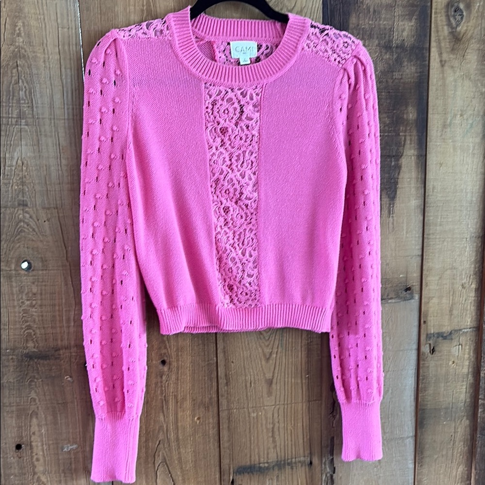 PinkLace Knit Sweater by CAMY NYC S